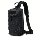 MOLLE Shoulder Bag – Large Capacity Tactical Chest Pack, Waterproof Nylon EDC Crossbody Bag for Hiking, Cycling, Fishing & Camping, Multi-Compartment, Adjustable Strap