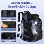 Fishing Backpack 42L with Rod Holders & 16 Pockets