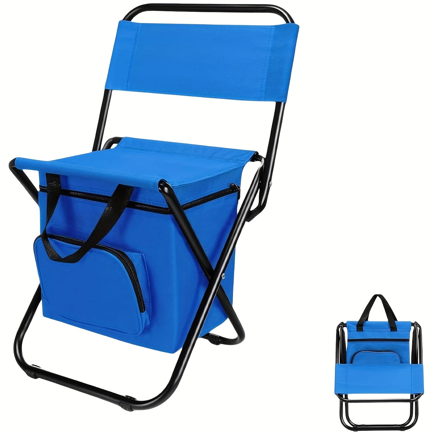 Lightweight Backpack Camping Chair Folding Stool with Backrest – Compact Portable Outdoor Seat, Heavy Duty Support, for Camping, Hunting & Fishing, Available in 3 Colors, 1pc or 2pcs