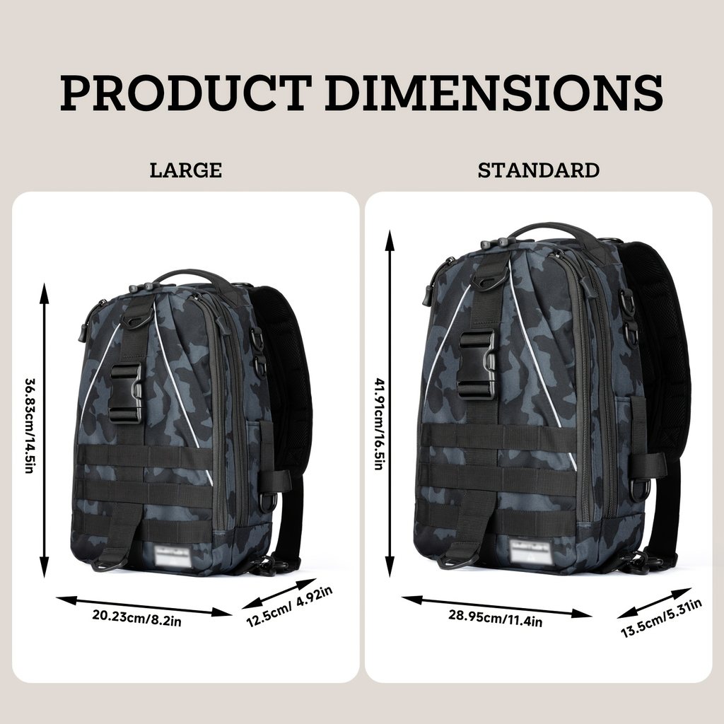 Waterproof Fishing Backpack Tackle Sling Bag – Rod Holder Daypack for Shore, Kayak & Fly Fishing | Men Women Outdoor Gear