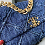 CHANEL 19 Denim Large Flap Bag