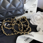 Chanel Wallet on chain WOC Black Lambskin