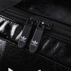 Balenciaga x adidas Large Duffel Travel Bag – Black with Trefoil Logo and Triple Stripes