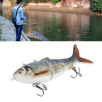 Electric Robotic Swimbait with USB Rechargeable LED Light – Multi-Jointed Wobbler Swimming Fishing Bait, Realistic Robot Fish Lure for Bass Pike Perch, Ice Fishing & Winter Fishing Gift for Men