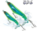 Plopper Topwater Fishing Lure - 4.3-Inch Floating Bait with Rotating Tail for Freshwater & Saltwater Pike and Bass