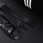 Balenciaga x adidas Large Duffel Travel Bag – Black with Trefoil Logo and Triple Stripes