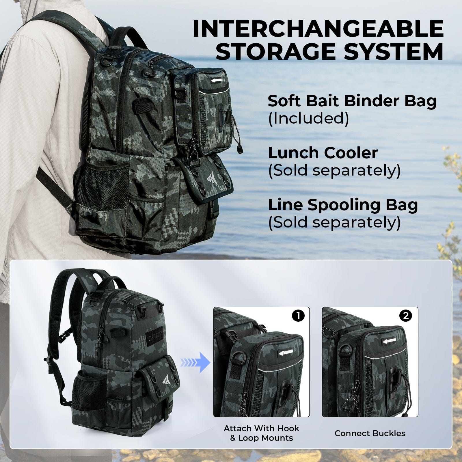 KastKing BaitSpace Fishing Tackle Backpack