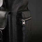 Prada Nylon & Leather Multi-Pocket Backpack – Black