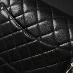 Chanel Classic Flap Bag – Black Quilted Caviar Leather with Gold-Tone Hardware