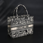 Dior Book Tote Bag – Black Toile de Jouy Embroidery