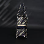 Christian Dior Large Book Tote – Blue Oblique Embroidery