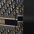 Christian Dior Large Book Tote – Blue Oblique Embroidery