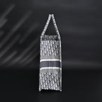 Christian Dior Large Book Tote – Grey Oblique Embroidery