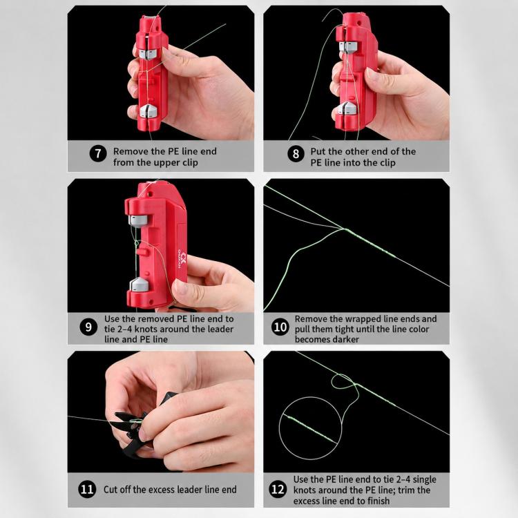 Lure Electric GT Knotter Fishing Line Knotting Tool Portable Leader Line Tying Machine, Dry Battery, Rechargeable
