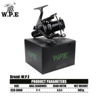 WPE 8000 CS‑09 Series Carp Spinning Reel, Metal Spool & Handle, PA Body, 9+1 BBs Saltwater Freshwater Fishing Reel