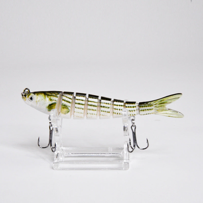 8‑Segment Soft Eel Style Swimbait Lure Set, Slow Sinking Multi Jointed Hard Bait, 10cm 11g Long Cast Realistic Lure Kit for Freshwater Saltwater Bass Pike