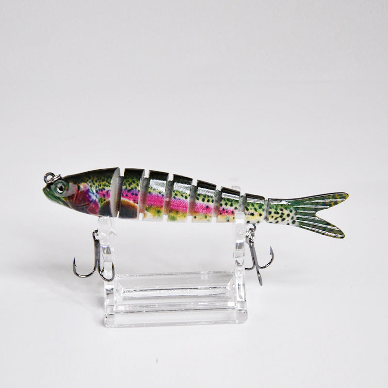 8‑Segment Soft Eel Style Swimbait Lure Set, Slow Sinking Multi Jointed Hard Bait, 10cm 11g Long Cast Realistic Lure Kit for Freshwater Saltwater Bass Pike