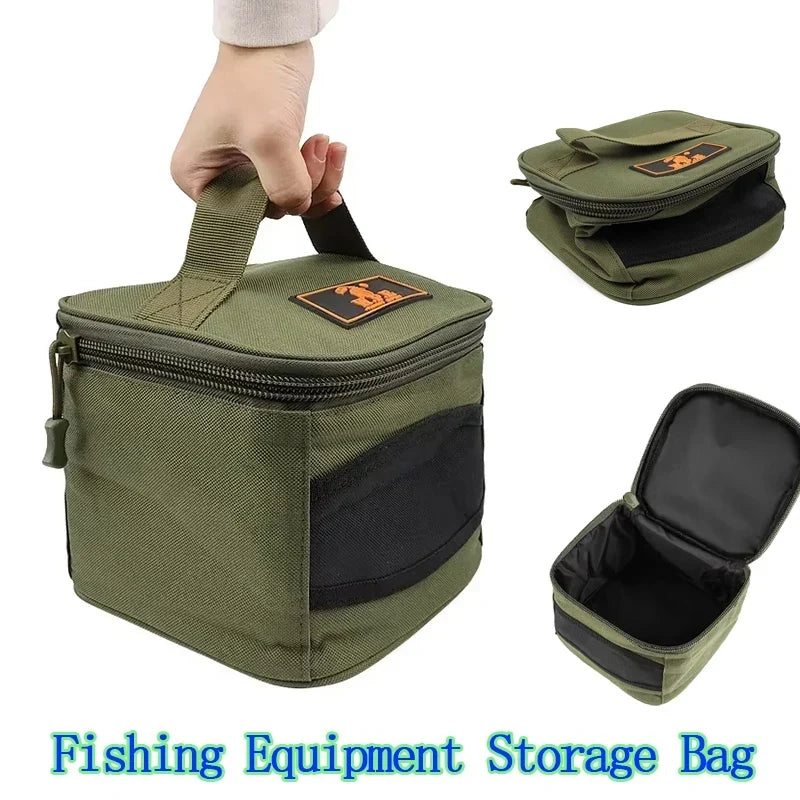 2026 Durable Oxford Fabric Reel Bag Universal Portable Green Tackle