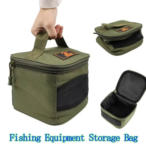 2026 Durable Oxford Fabric Reel Bag Universal Portable Green Tackle