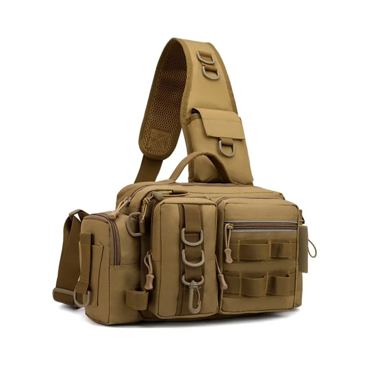Large Camo Fishing Tackle Bag – Waist, Crossbody & Shoulder