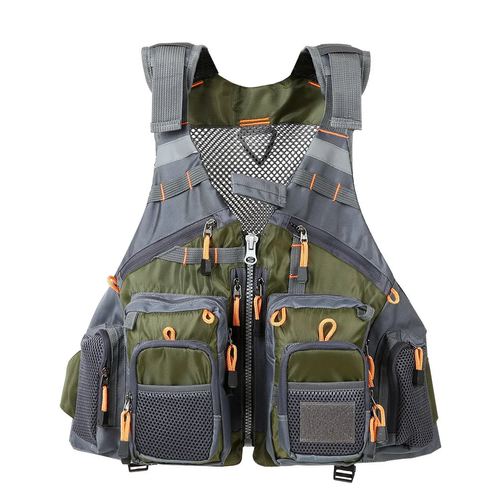 Breathable Fishing Life Vest | 11-Pocket 209 lb Flotation Jacket