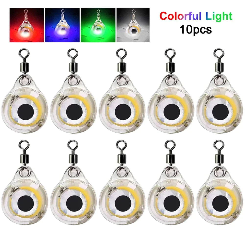 Fishing Lure Light Mini Eye Shape Underwater Night Battery Powered