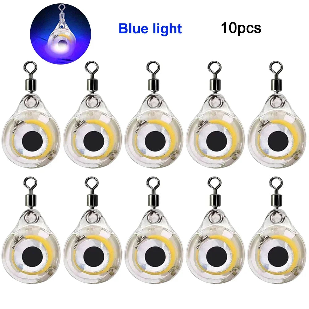 Fishing Lure Light Mini Eye Shape Underwater Night Battery Powered