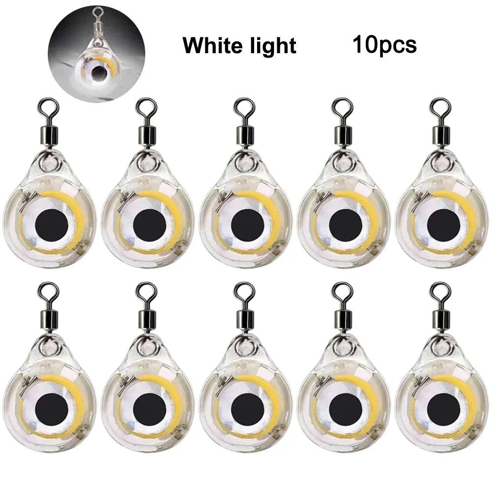 Fishing Lure Light Mini Eye Shape Underwater Night Battery Powered