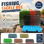 Double-Sided Fishing Tackle Box – 14 Compartments, 5 Colors