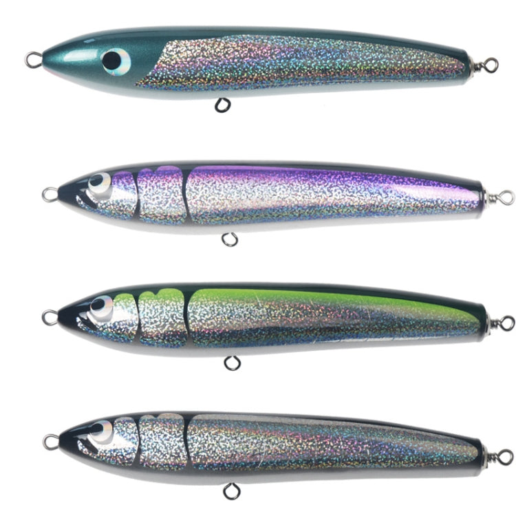 Floating Water Wooden Handmade Big Pencil  Deep Sea Boat Fishing Wave Lying Tuna Bait, 120g 22cm