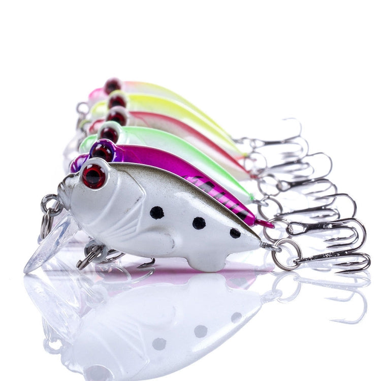 4 PCS HENGJIA CB051 4cm / 5.2g Small Fat Lure Bait, 1, 2, 3, 4, 5, 6