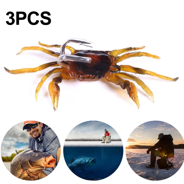 3 PCS HENGJIA SO068 Submerged Crab Hook Anti-hanging Bottom Ice Fishing Bait, 8cm 19g 1, 8cm 19g 2, 8cm 19g 3, 10cm 30g Orange, 10cm 30g Green, 10cm 30g Gray
