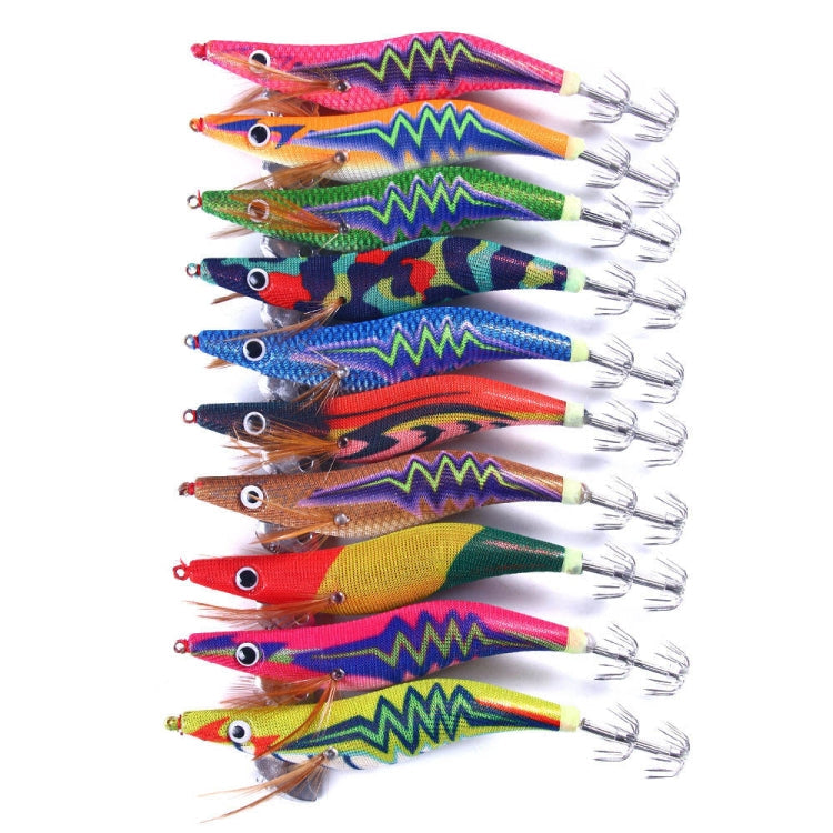 HENGJIA 14cm 20g Night Light Wood Shrimp Fake Bait Squid Hook Luya Bait, 1, 2, 3, 4, 5, 6, 7, 8, 9, 10, 10 Colors