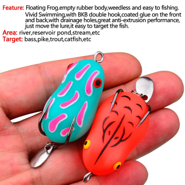PROBEROS FR039 Mini Thunderfrog Lure Simulation Soft Bait Blackfish Fishing Lure, 7g/4.5cm