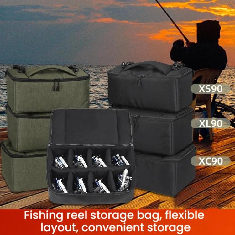 Spinning Reel Electric Winch Lure Reel Fishing Accessory Storage Bag, XS90 Black, XS90 Olive Green, XL90 Black, XL90 Olive Green, XC90 Black, XC90 Olive Green