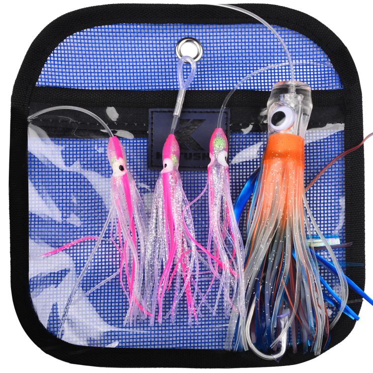 Octopus Squid Soft Lures Daisy Chain with Lead Head Trolling Lures Fishing Rig Offshore Saltwater Fishing Skirt Baits, PROBEROS  6inch, PROBEROS  9inch