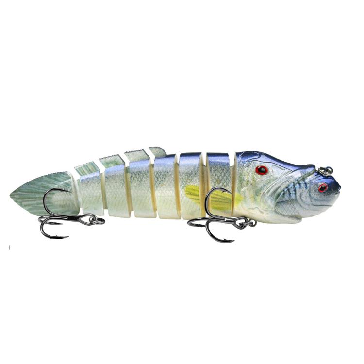 PROBEROS 8 Segment S-Swimming Hard Bait Multi-Jointed Swimbait Fishing Lures with 3D Eyes, Inner Rattle Ball, 13cm/29.4g, 16.7cm/56.7g
