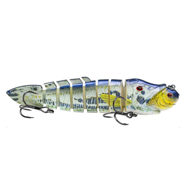 PROBEROS 8 Segment S-Swimming Hard Bait Multi-Jointed Swimbait Fishing Lures with 3D Eyes, Inner Rattle Ball, 13cm/29.4g, 16.7cm/56.7g