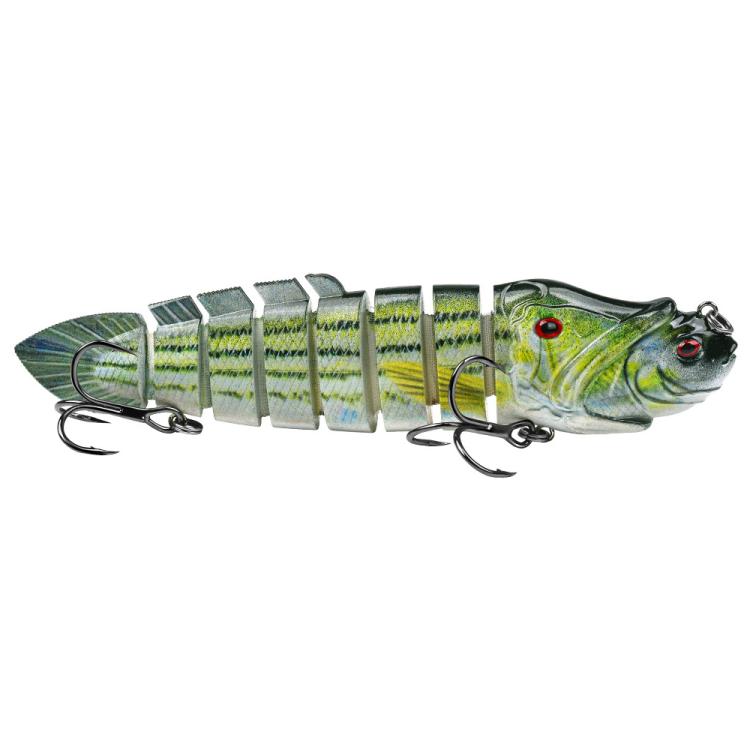 PROBEROS 8 Segment S-Swimming Hard Bait Multi-Jointed Swimbait Fishing Lures with 3D Eyes, Inner Rattle Ball, 13cm/29.4g, 16.7cm/56.7g