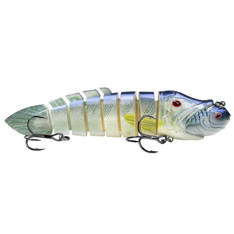PROBEROS 8 Segment S-Swimming Hard Bait Multi-Jointed Swimbait Fishing Lures with 3D Eyes, Inner Rattle Ball, 13cm/29.4g, 16.7cm/56.7g