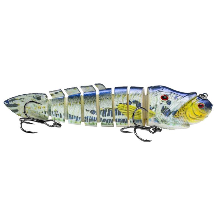 PROBEROS 8 Segment S-Swimming Hard Bait Multi-Jointed Swimbait Fishing Lures with 3D Eyes, Inner Rattle Ball, 13cm/29.4g, 16.7cm/56.7g