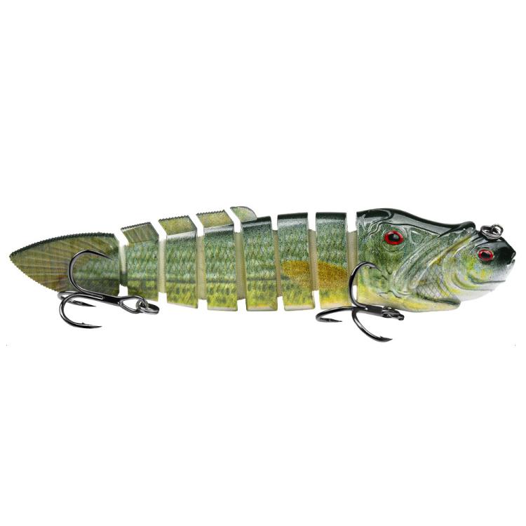 PROBEROS 8 Segment S-Swimming Hard Bait Multi-Jointed Swimbait Fishing Lures with 3D Eyes, Inner Rattle Ball, 13cm/29.4g, 16.7cm/56.7g