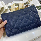 Chanel WOC iridescent Blue caviar
